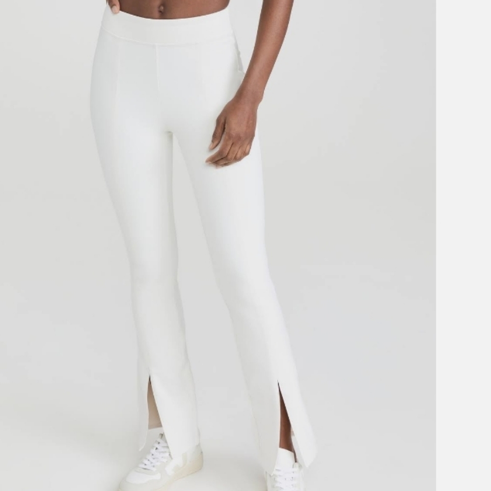 ALO Yoga White Split-Hem Track Pants
